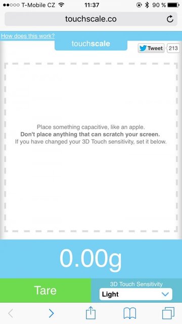 iPhone 6s jako váha