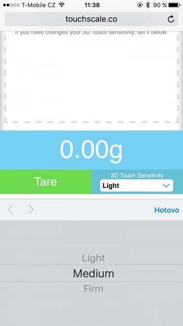 iPhone 6s jako váha