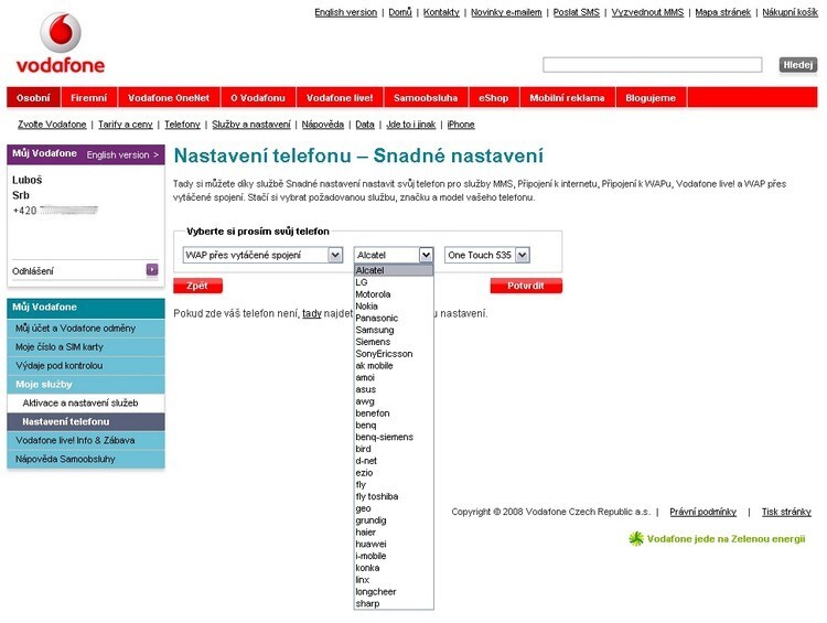 Jak správně nastavit MMS, WAP, internet a e-mail