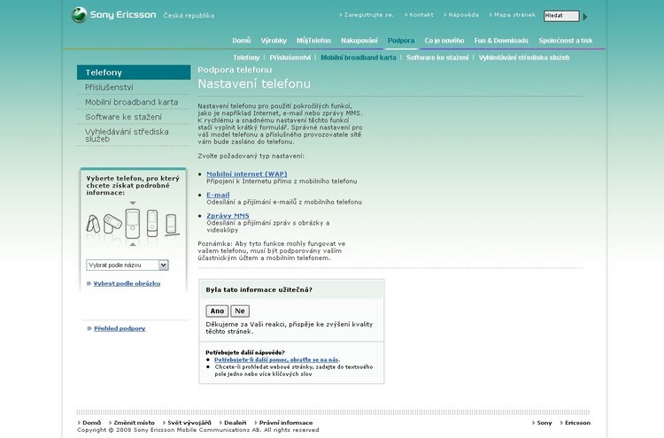 Jak správně nastavit MMS, WAP, internet a e-mail