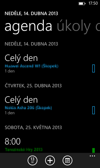Kalendář ve WP 8