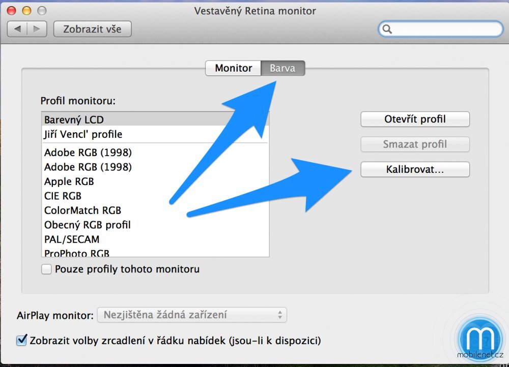 Kalibrace OS X