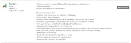 Keynote aktualizace OS X