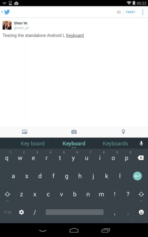 klávesnici z Androidu L