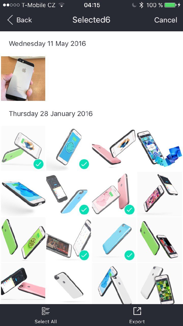 KUKE nabíjecí pouzdro pro iPhone 6s - aplikace