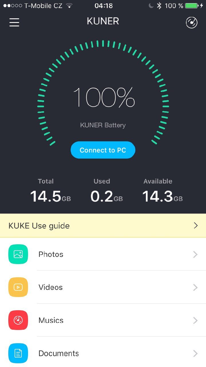 KUKE nabíjecí pouzdro pro iPhone 6s - aplikace