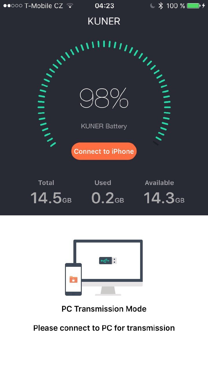 KUKE nabíjecí pouzdro pro iPhone 6s - aplikace