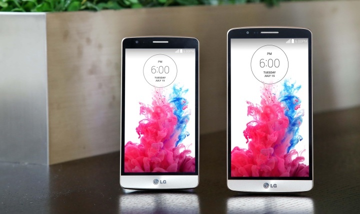 LG G3 Beat (vlevo) a LG G3 (vpravo)