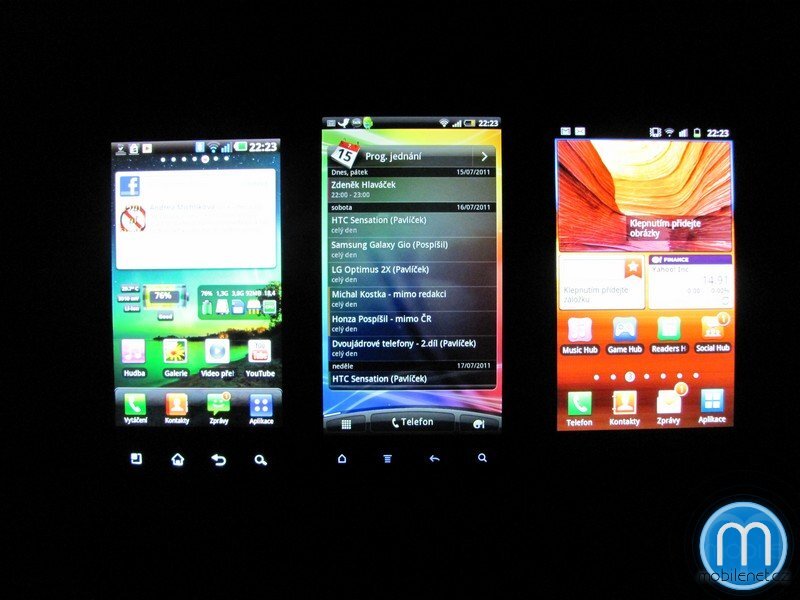 LG Optimus 2X, HTC Sensation, Samsung Galaxy S II