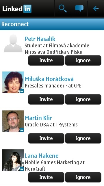 LinkedIn pro Symbian