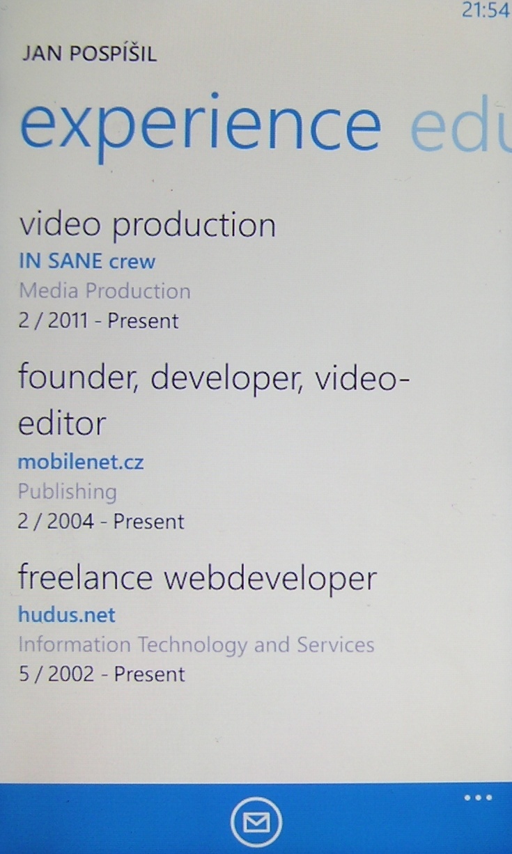 LinkedIn pro Windows Phone