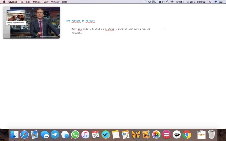 mac OS Sierra – picture in picture