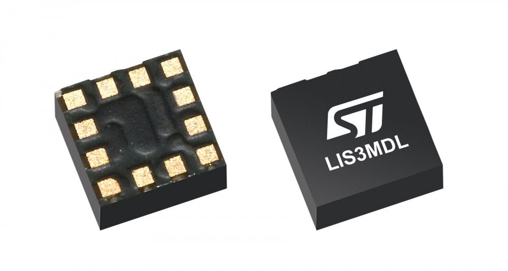 Magnetometr STMicroelectronics LIS3MDL měří jen 2 x 2 x 1mm.