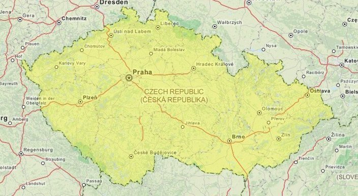 Mapa pokrytí Studentfone