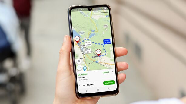 Mapy.cz – alternativní trasy