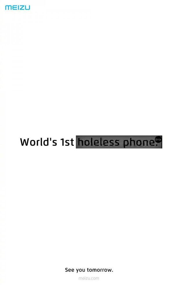 MEIZU telefon bez děr