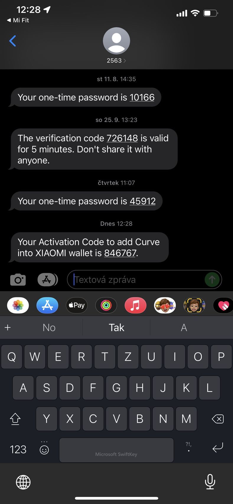 Mi Smart Band 6 NFC - nastavení Xiaomi Mi Pay
