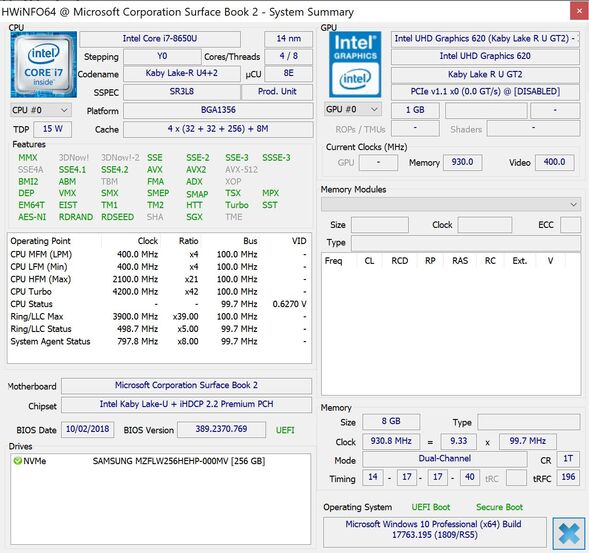 Microsoft Surface Book 2