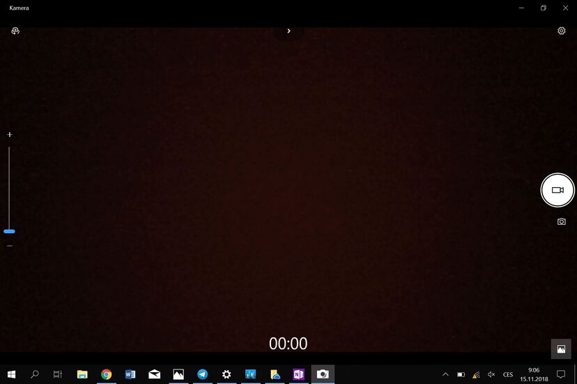 Microsoft Surface Go prostředí fotoaparátu