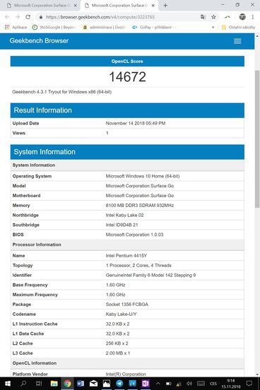 Microsoft Surface Go software