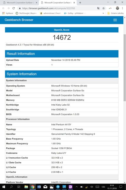 Microsoft Surface Go software