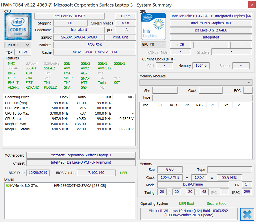 Microsoft Surface Laptop 3