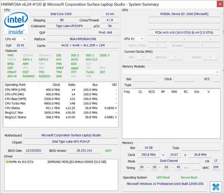 Microsoft Surface Laptop Studio