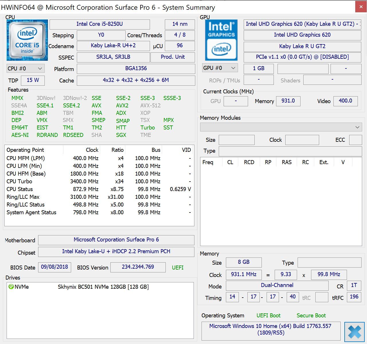 Microsoft Surface Pro 6