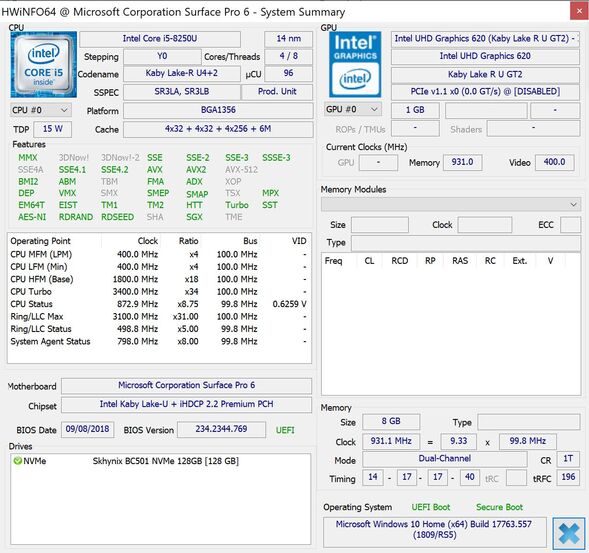 Microsoft Surface Pro 6