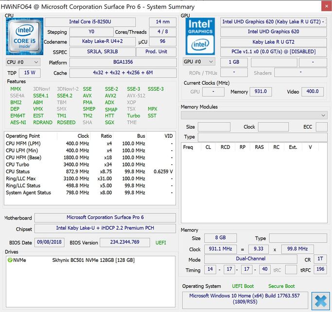 Microsoft Surface Pro 6