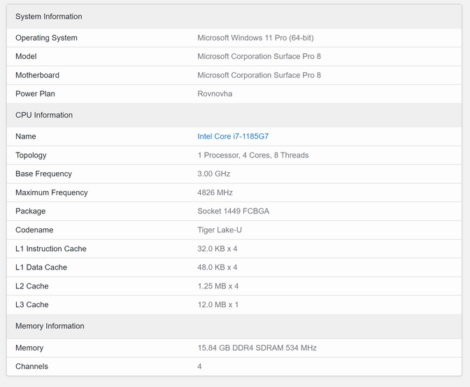 Microsoft Surface Pro 8