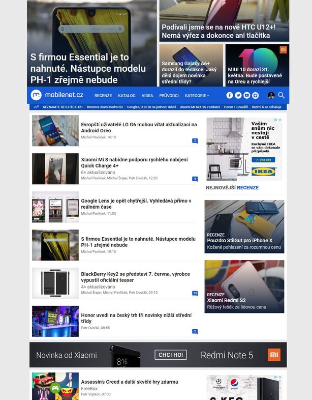 mobilenet.cz - feed novinek