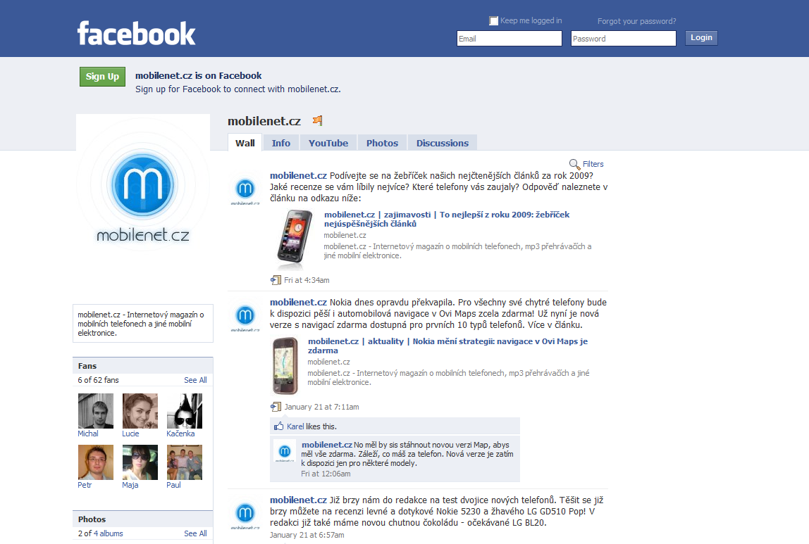 mobilenet.cz má Facebook a Twitter. Připojte se!