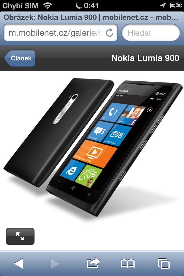 mobilní verze mobilenet.cz