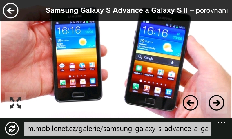 mobilní verze mobilenet.cz