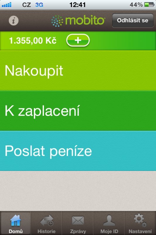 Mobito aplikace pro iOS