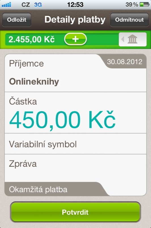 Mobito aplikace pro iOS