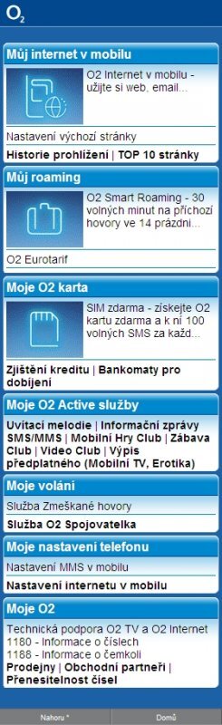 Moje O2 - mobilní samoobsluha