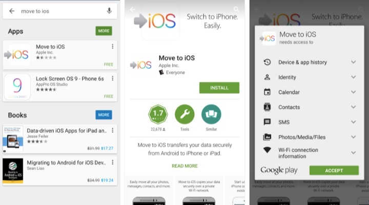 Move to iOS Google Play Store