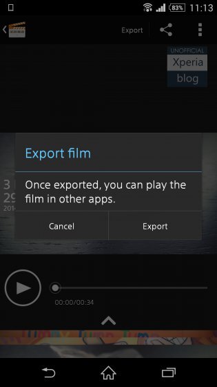 Movie Creator pro Sony Xperia Z2