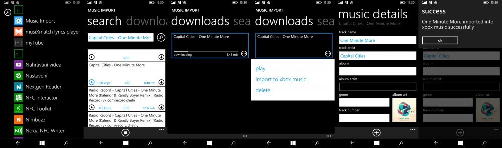 Music Import pro Windows Phone