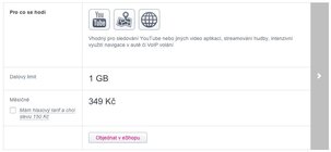 Nabídka mobilního internetového připojení T-Mobile 1