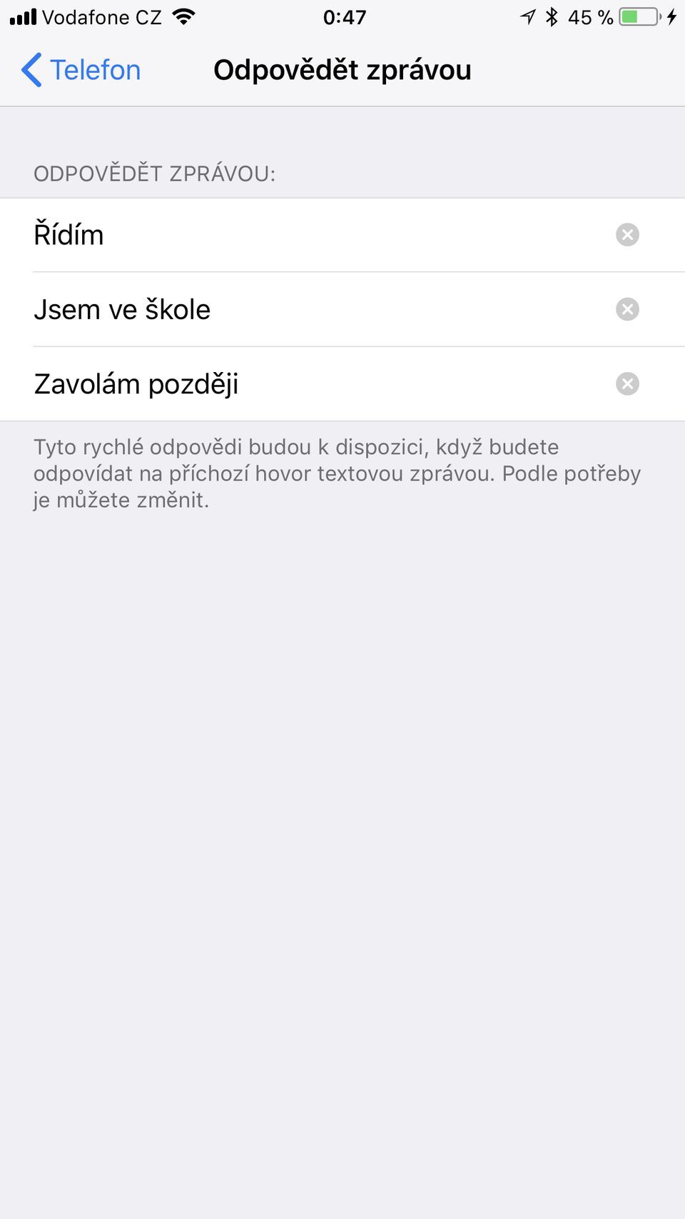 Nahrazení zpráv iOS