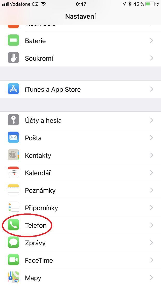 Nahrazení zpráv iOS