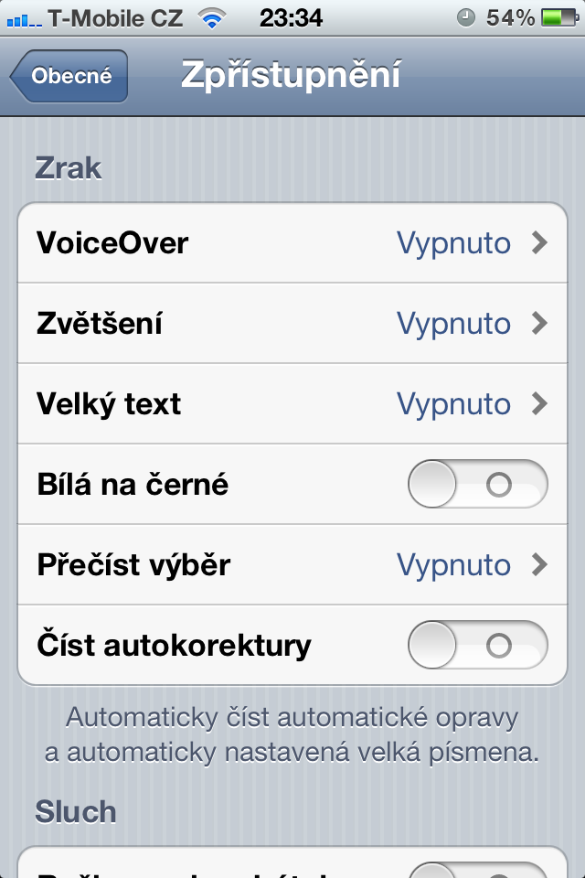 Nastavení - Apple iPhone 4