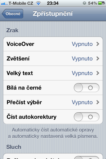Nastavení - Apple iPhone 4