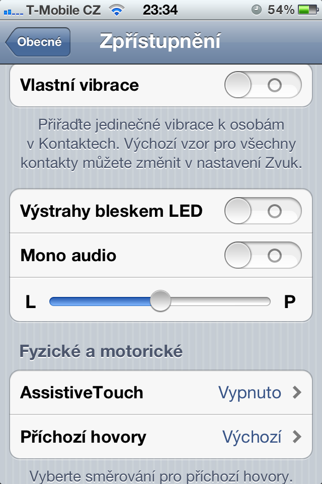 Nastavení - Apple iPhone 4