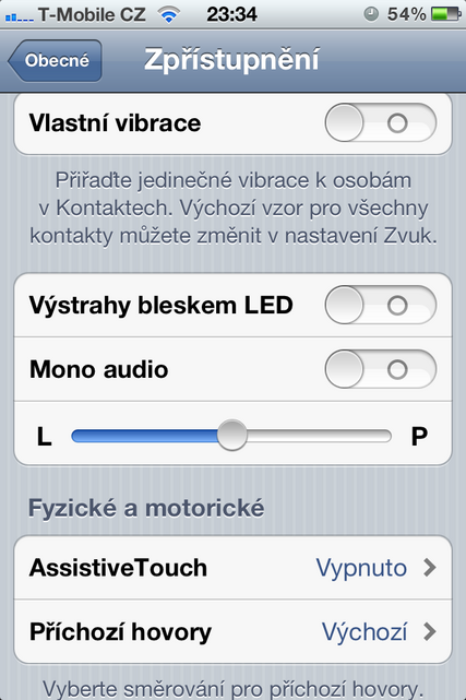 Nastavení - Apple iPhone 4