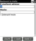 Nastavení emailu - vyplnění údajů