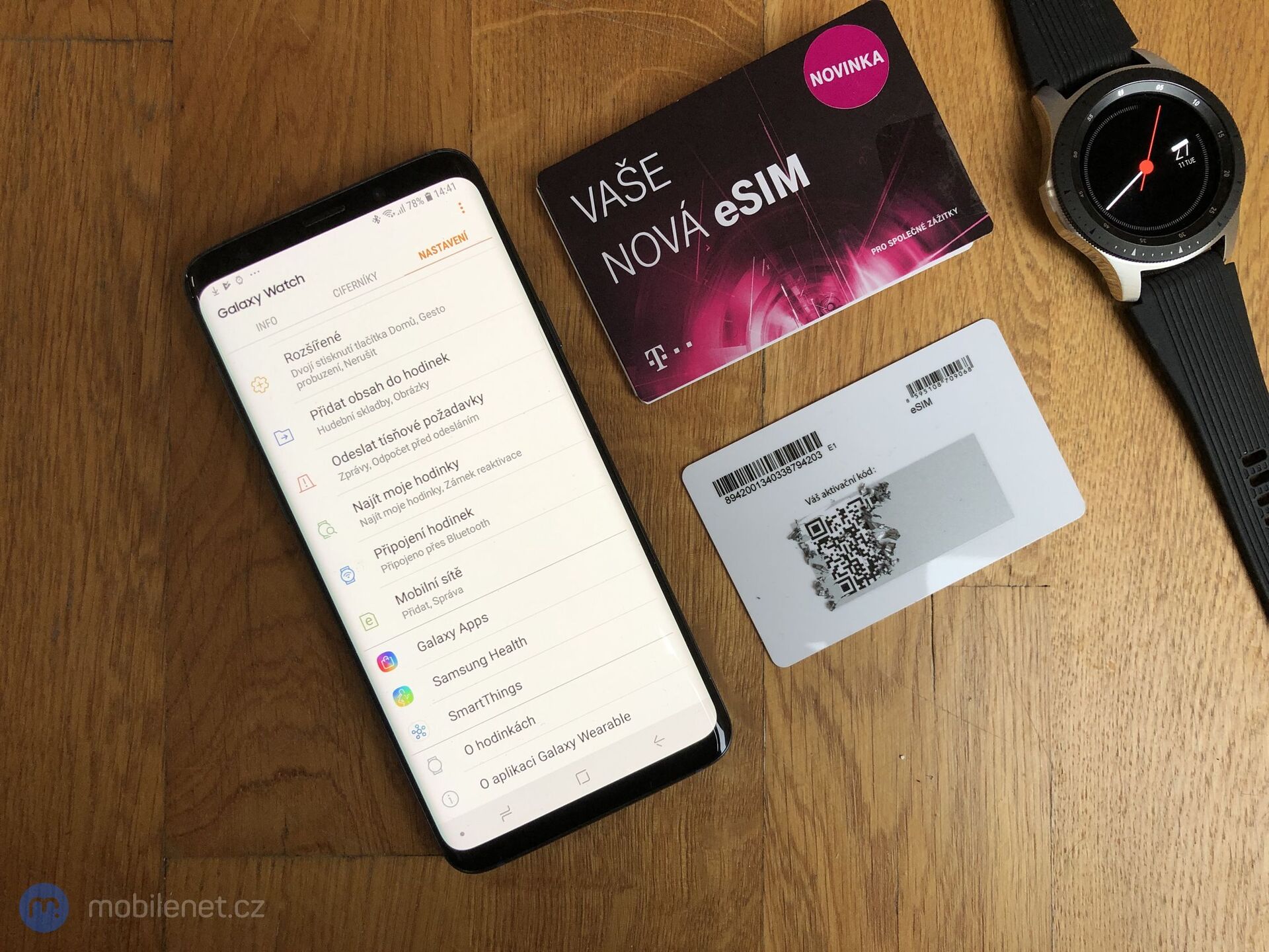 Nastavení eSIM na Galaxy Watch LTE